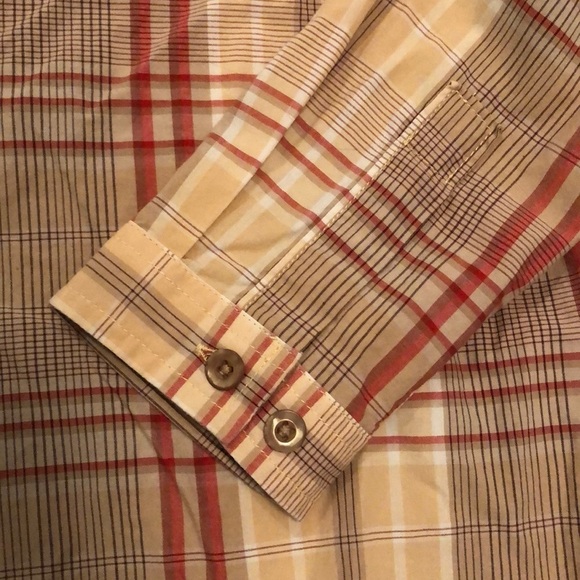 CABELAS ladies plaid button up shirt w/ embroidery - Picture 4 of 5